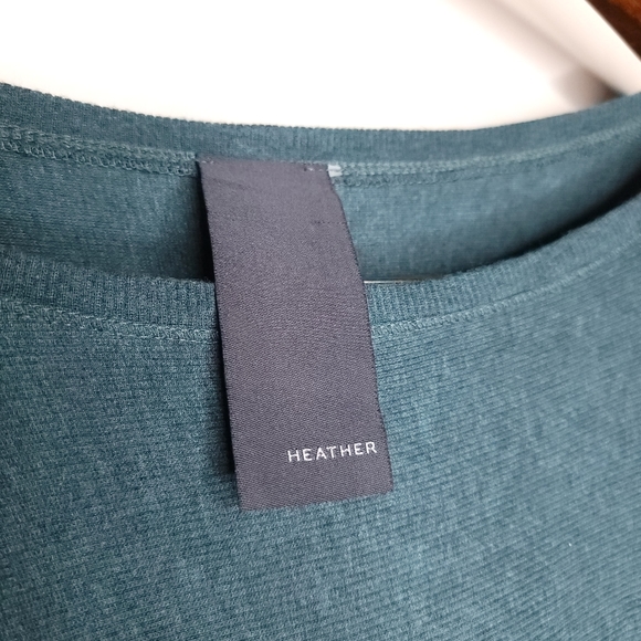 Heather B Women's P Tunic Blouse Balloon Sleeve Green - Picture 5 of 8